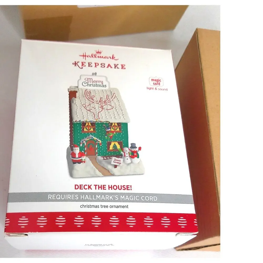 Hallmark Keepsake 2017 Deck the House Colorway Ornament Box Cord